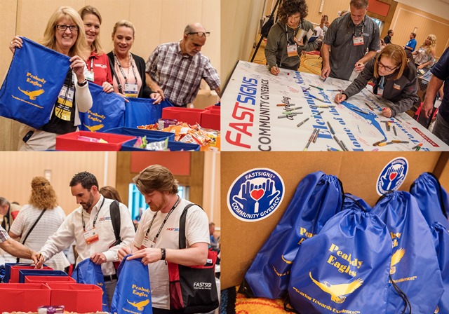 fastsigns community giveback collage